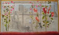 Autorretrato con Consignas / Temple sobre tela / 160 x 235 cm / 2021