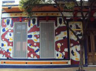 b>Calle Lanín Mosaico Veneciano Azulejo y Pintura / 40 fachadas de Casas / Calle Lanín, entre Av. Suárez y Brandsen, Barracas, Buenos Aires, Argentina.